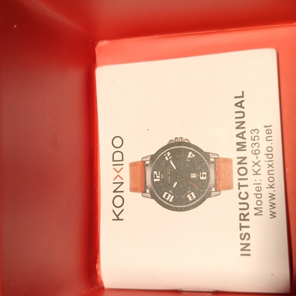 KONXIDO Men’s Leather Watch NEW - Picture 5 of 5